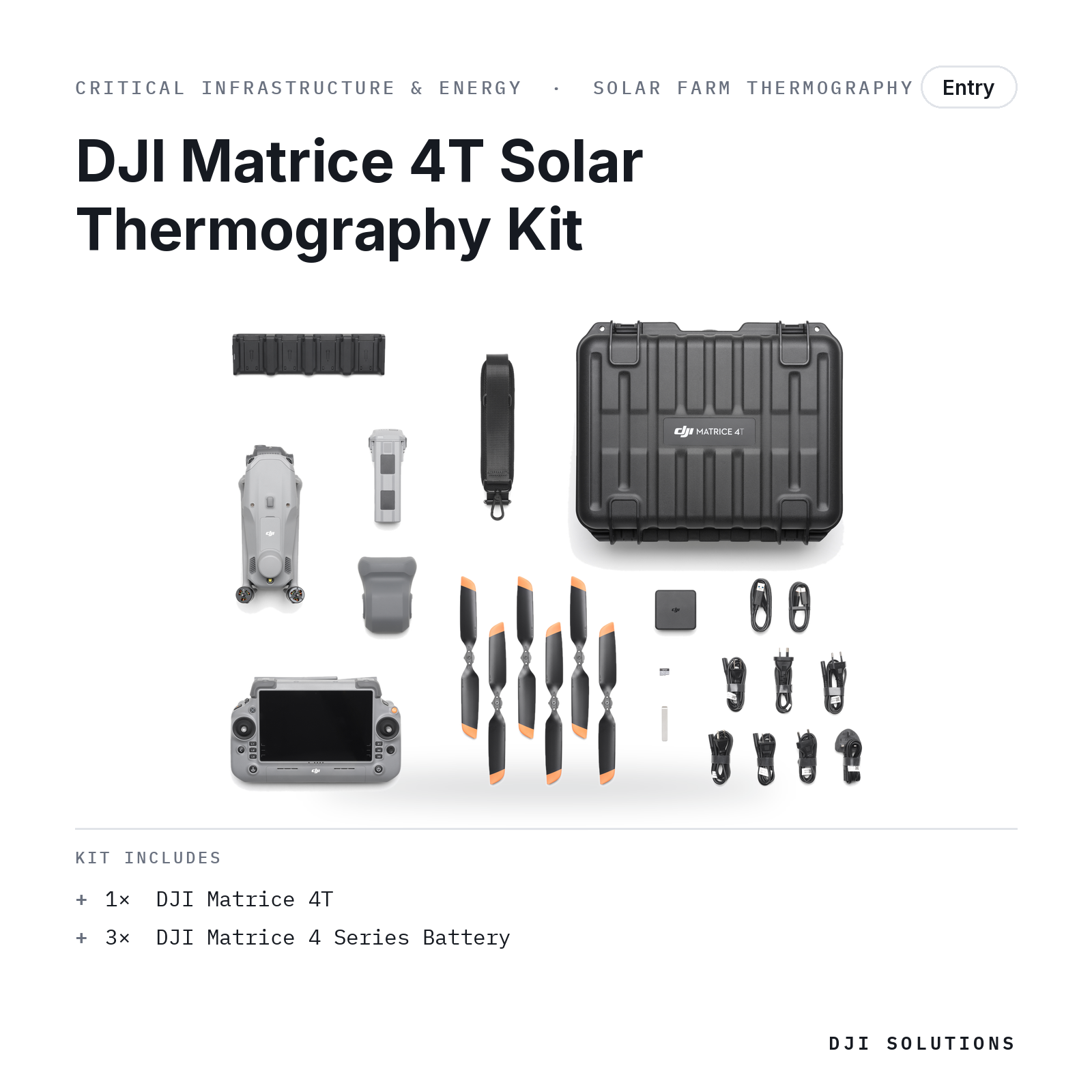 DJI Matrice 4T Solar Thermography Kit — kit contents graphic